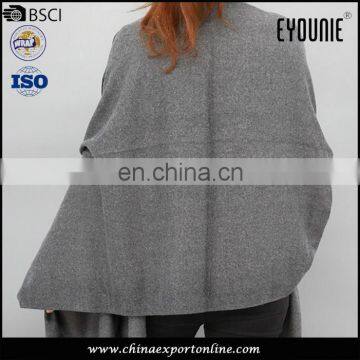 Custom Wholsale in Stock Ladies Grey Soft Long Cotton Shawl photo-3