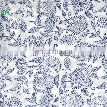 Vishal Handicraft-50 Yards Floral Printed Cotton Fabric/Natural Dye Print Cotton Block Print Fabric Wholesale photo-5