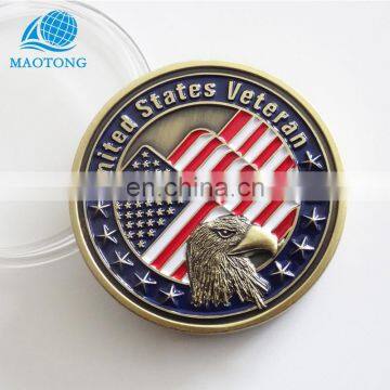 Wholesale Custom Cheap 3D Antique Metal Usa Army Military Souvenir Coins