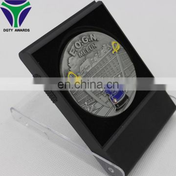 Business Gift Use Antique Silver 3D Metal Coin