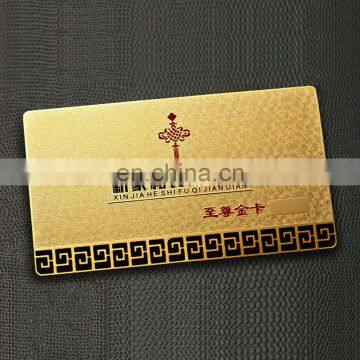 CMYK printing matte metal die cut business card with factory price