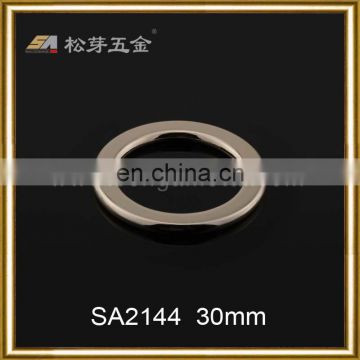 Fashion high quality solid flat metal O ring for handbags Straps