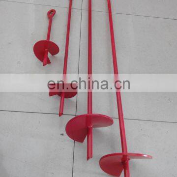 Red Paint Auger Earth Anchor