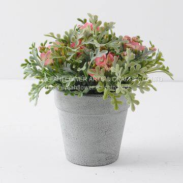 Mini Plastic Artificial Flowers Wild Potted Plan photo-4