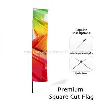 Free Design Custom Advertising Rectangle Flying Windchasers Large Flags With Ground Spike photo-2