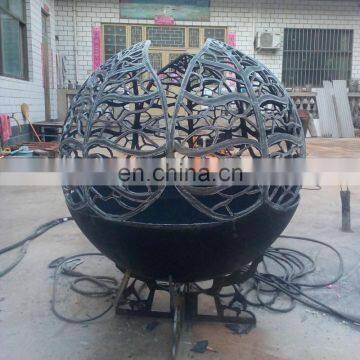 Latest product 2018 metal sphere fire pit corten