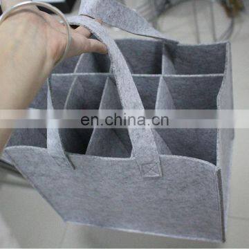 Super Quality Medium Size Felt Holder Wine Bottle Carrier Bag photo-5