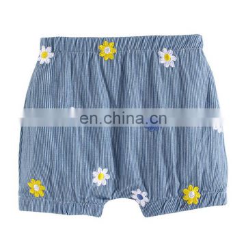 Sunflower Embroidery Toddler Girls Denim Shorts Baby Short Pants Summer Pant