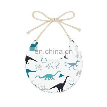 Cute Cat Footprints Soft Round Shape Double Side Toddler Baby Bandana Drool Bibs photo-5