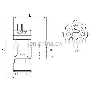 BWVA Brass Lockable Ball Valve With Magnetic Lock photo-4