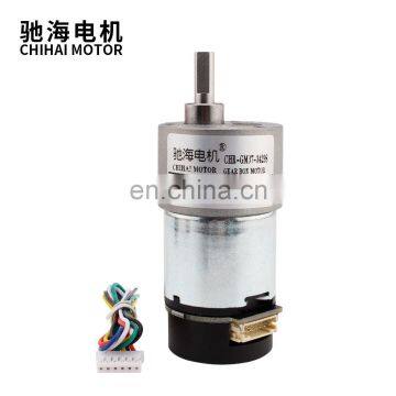 ChiHai Motor CHR-GM37-3429ABHL 37mm Eccentric Large Torque Metal Tubular DC Gear Motor With Encoder For Balancing Trolley/Robot
