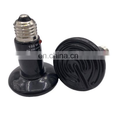 Safty Ceramic Infrared Heater Lamp Heating Element at flat bottom in 75*102mm at 220V /50w