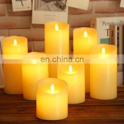 2020 Flameless 3 AAA BATTERY OPERATED Led Pillar Candles photo-4
