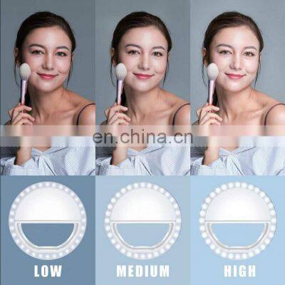 2021 Factory Price Dimmable Selfie Ring for Makeup Video Photographic Lighting USB Charger LED Selfie Ring Light photo-2