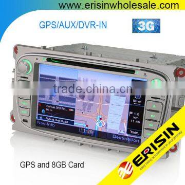Erisin ES7608M 7" Double Din Car DVD Player with GPS Bluetooth for C-Max