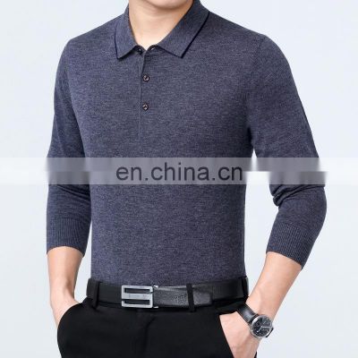 Men Business Designer Sweater Polo Shirt