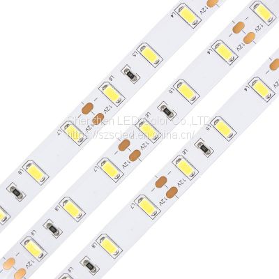 White & Warm white 60leds/m DC12V LC5730 Neutral white Dimmable Flexible Tape Light LED Strip light