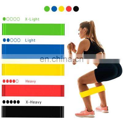 5 Colors Yoga Resistance Rubber Bands Indoor Outdoor Fitness Equipment 0.35mm-1.1mm Pilates Sport Training Workout Elastic Bands