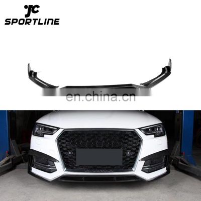 Carbon Fiber S4 Front Valance Lip for Audi A4 B9 SLINE S4 2018 2019