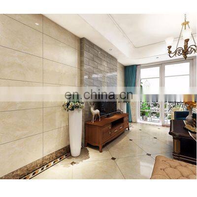 full body marble style polished porcelain floor tile beige 800x800mm