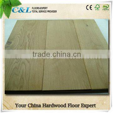 Unfinished Wide Plank European Oak Engineered Flooring From Foshan Factory