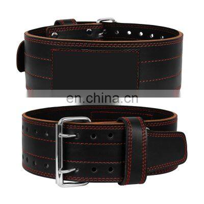 Powerlifting Belt Squat Deadlift Weight Lifting Belt All Leather 4 inch Waist Training Steele Buckle Power Lifting Belt