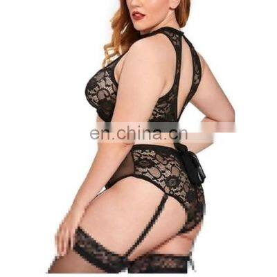 5XL Women's Underwear Set Sexy Perspective Lace Bra High Waist Panties Sexy Lingerie Plus Size Women's Underwear photo-4