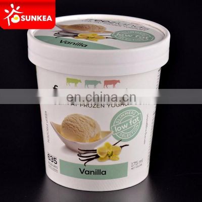 Hot sell custom printed Icecream paper cups with lid