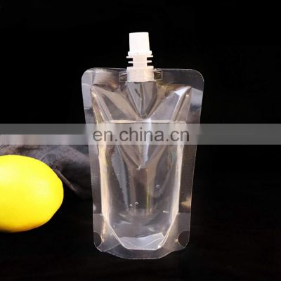 Wholesale custom printed Stand-up Plastic Drink Packaging Bag Spout Pouch for Liquid Juice