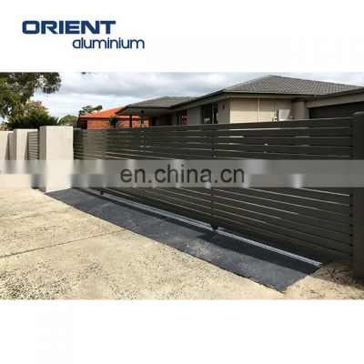 Hot Selling Nice Quality New Design  Automatic Driveway Sliding Aluminum Field Fence Gate