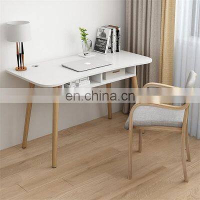 Nordic cheap computer desk desktop home simple solid wood computer table desk and chair