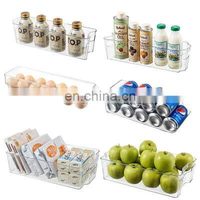 Amazon Hot Fridge Organizers Set Storage Clear Box Bins Bpa Free PET Plastic Food Container Egg Storage Plastic Egg Tray photo-3