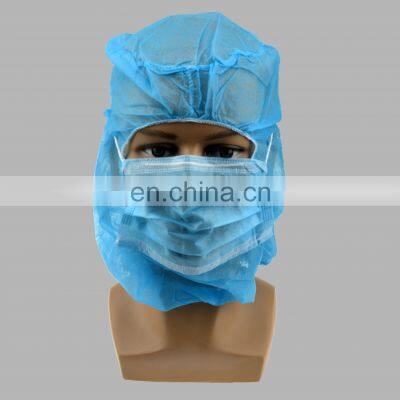 Disposable Astronaut Cap With 2 Ply Face Cover for Food Industry photo-4