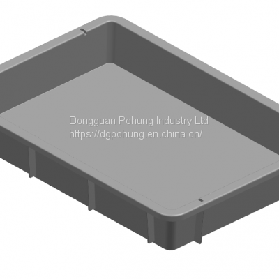 Anti-static Plastic Tray Electronic Parts Storage Turnover Plastic Tray Components Storage PP Plastic Black Thickened Square Plate photo-3