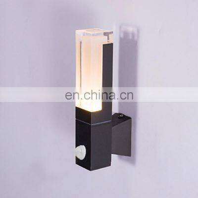 Outdoor Motion Sensor LED Lamp Garden Wall Lighting Waterproof Garden Porch Sconces Courtyard LED Wall Light