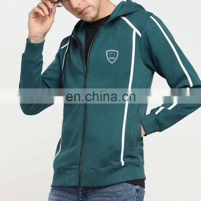 Men Winter Wear Hoodies Solid Color Casual Zipper Hoodies Fashion Slim Fit Men Hoodies photo-4