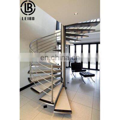 Indoor Customized Style steel structure spiral staircase price