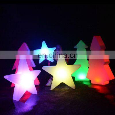 Christmas snow lamp /event wedding outdoor portable Christmas holiday decoration PE plastic led tree star snow light