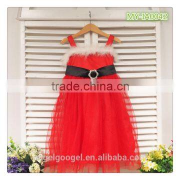 Baby plain red Christmas wedding dresses dress MY-IA0042