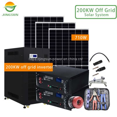 200KW Off Grid Solar System 710W panels