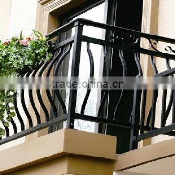 Second floor black color acrylic painting balcony railing