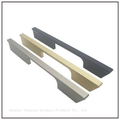 Wholesale Furniture Fittings Aluminium Long Gold Handle Wardrobe Handle