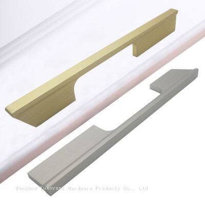 Wholesale Furniture Fittings Aluminium Long Gold Handle Wardrobe Handle