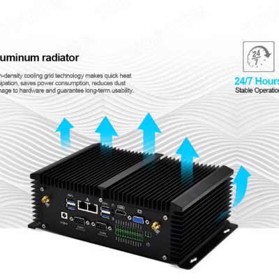 Fanless Mini PC Core-i7 8550U i5 7200U Quad Core 2*DDR4 2*COM Rugged Tablet Industrial Computer VGA HD WiFi Dual Lan Display photo-5