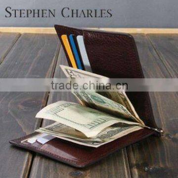 leather money clip/man travel wallet/money clip