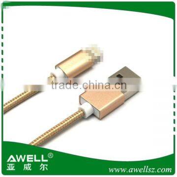 Wholesale OEM Brand Colorful Aluminum Metal Shell Connectors Tip 3FT Nylon Braided Wire Fabric Micro USB Cable photo-2