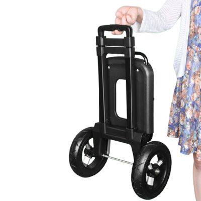 Portable Large Wheels Folding Hand Truck 2 Wheel Climbing Stairs Foldable Trolley Push Cart photo-2