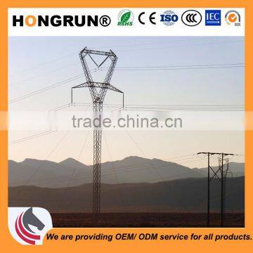 40ft Q345 bitumen electrical power pole for power transmission