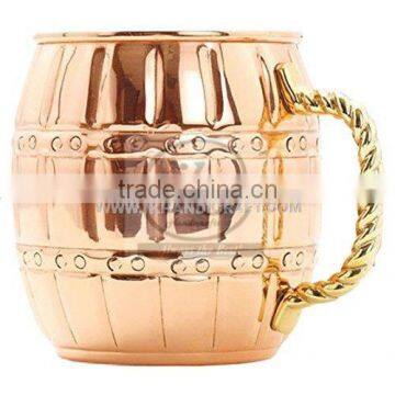 copper barrel beer mug