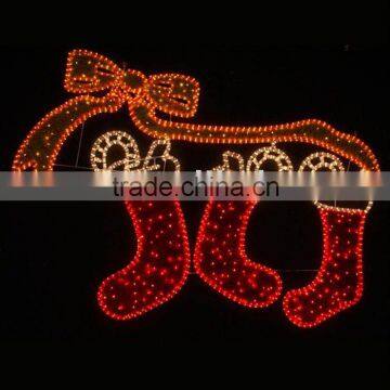 PVC & light rope plane big christmas light motif